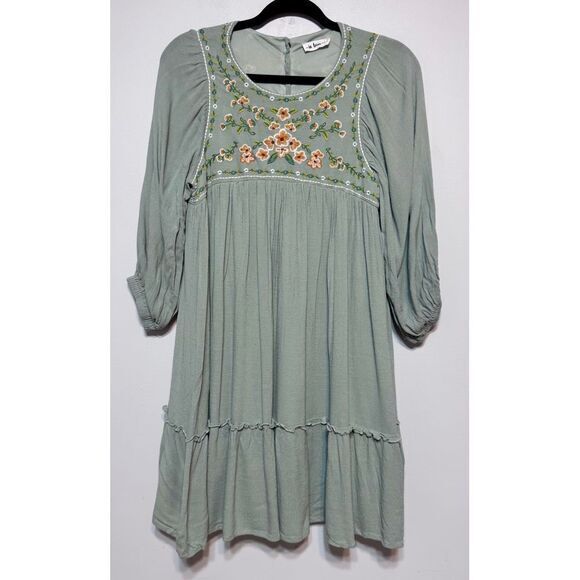 In Bloom Dresses & Skirts - Embroidered Cottagecore Babydoll Dress Size S Romantic Prairie Peasant Whimsical